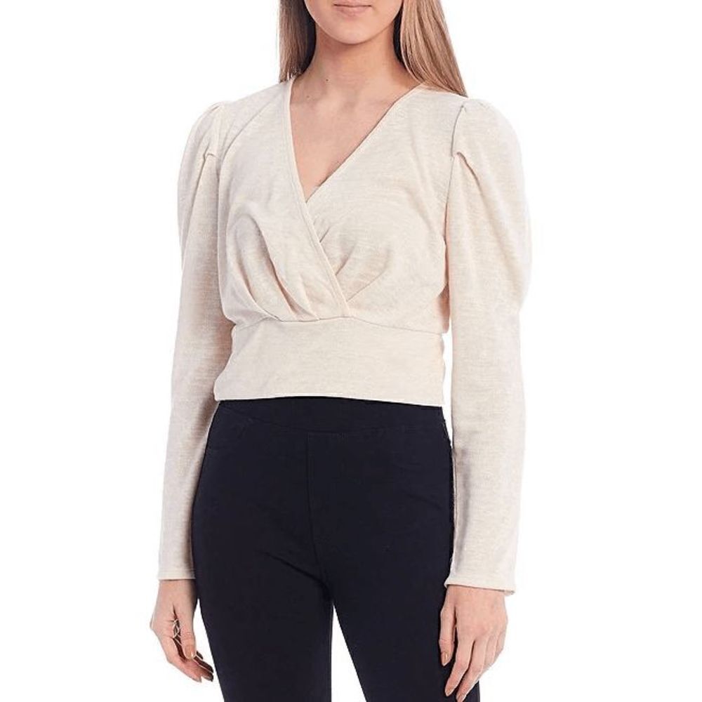 NWT Sanctuary Social Club V-Neck Long Sleeve Knit Top Size Medium